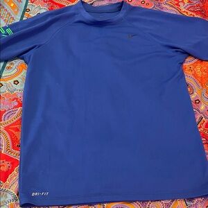 Nike Men's Dri-FIT Blue Rash Guard